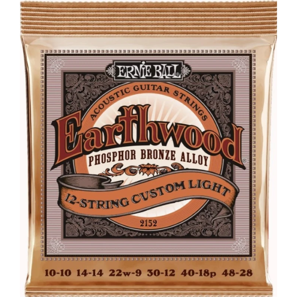 Ernie Ball 2152 Earthwood Phosphor Bronze 12-Stringed Custom Light